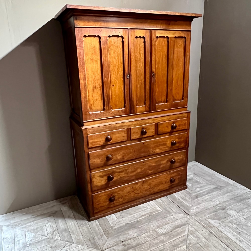 A C19th Oak Housekeeper's Cabinet or Linen Press View II