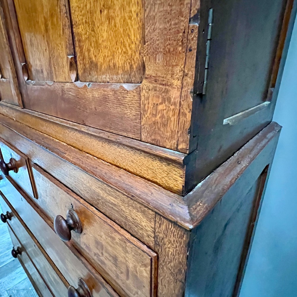 A C19th Oak Housekeeper's Cabinet or Linen Press View VI