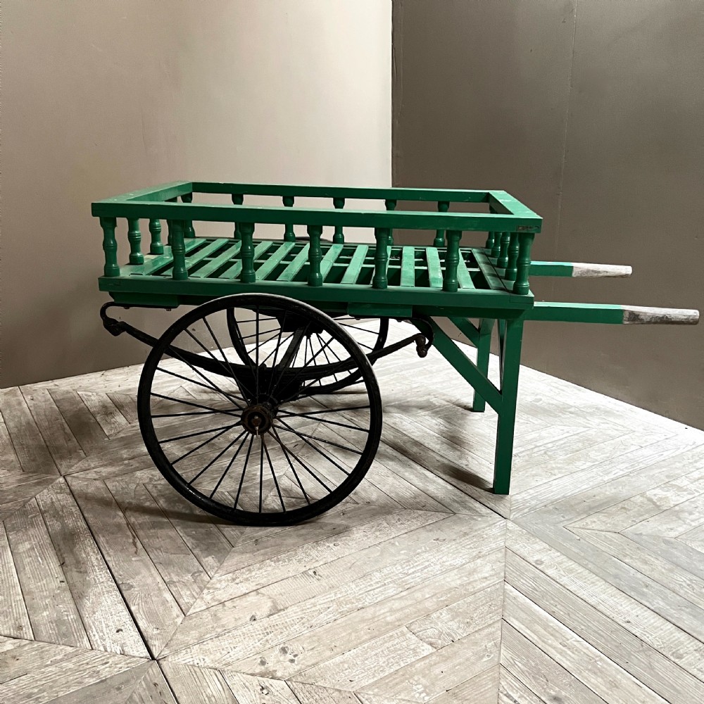 Vintage Flower Sellers Market Cart Stall