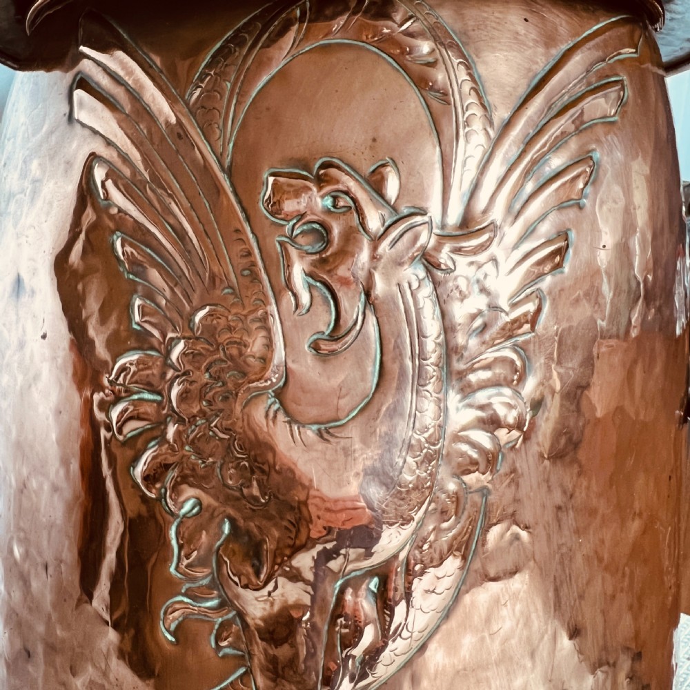 Arts & Crafts Copper Coal, Log or Kindling Bucket View III