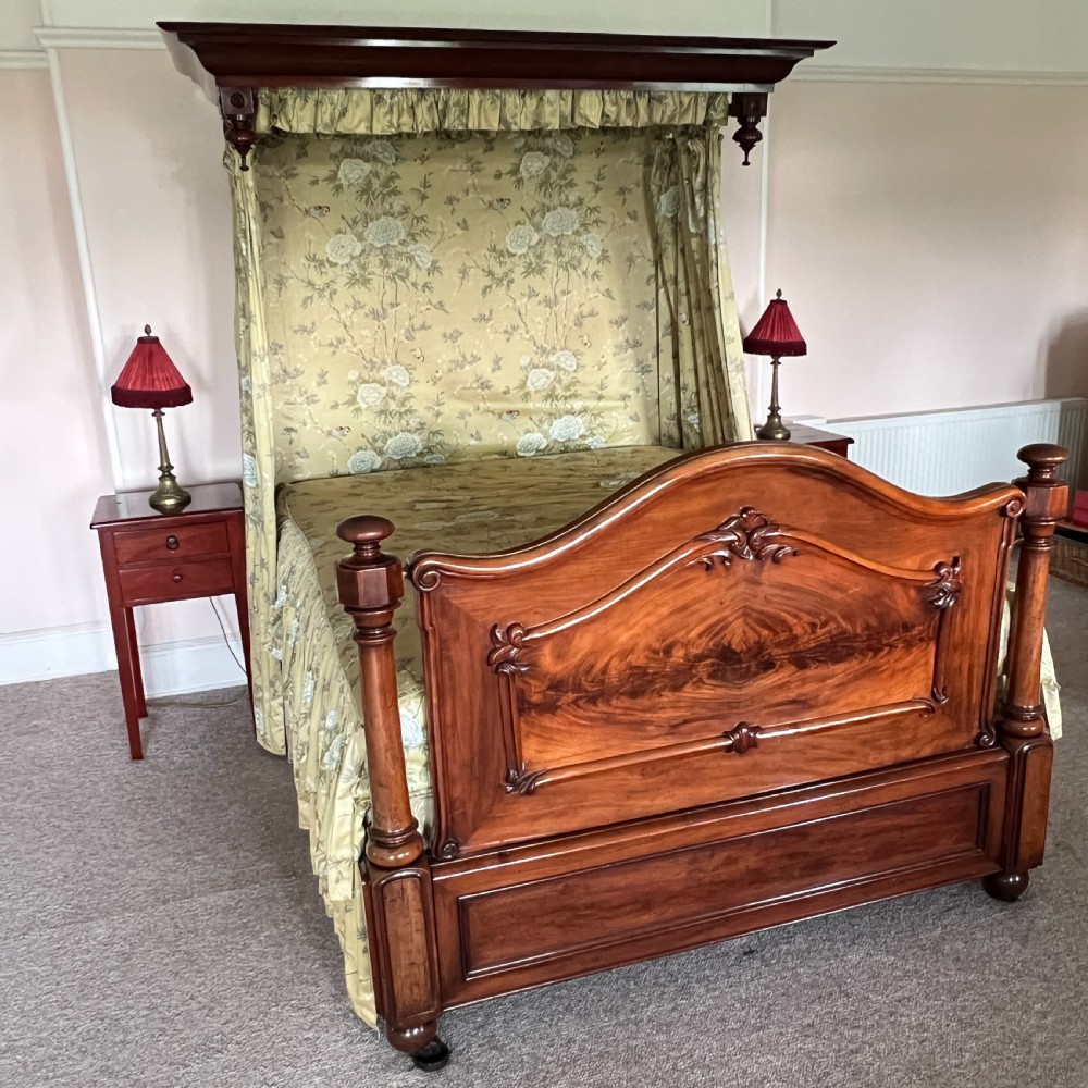 A Quality C19th King Size Mahogany Half Tester Bed View XI