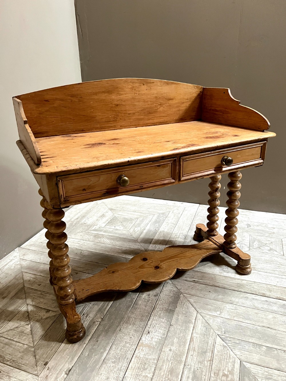 Antique Pine Bobbin Legged Washstand  View III