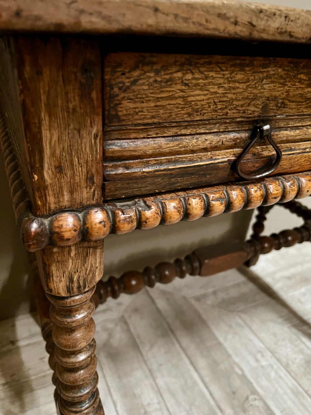 An C18th Oak Hall or Side Table View V