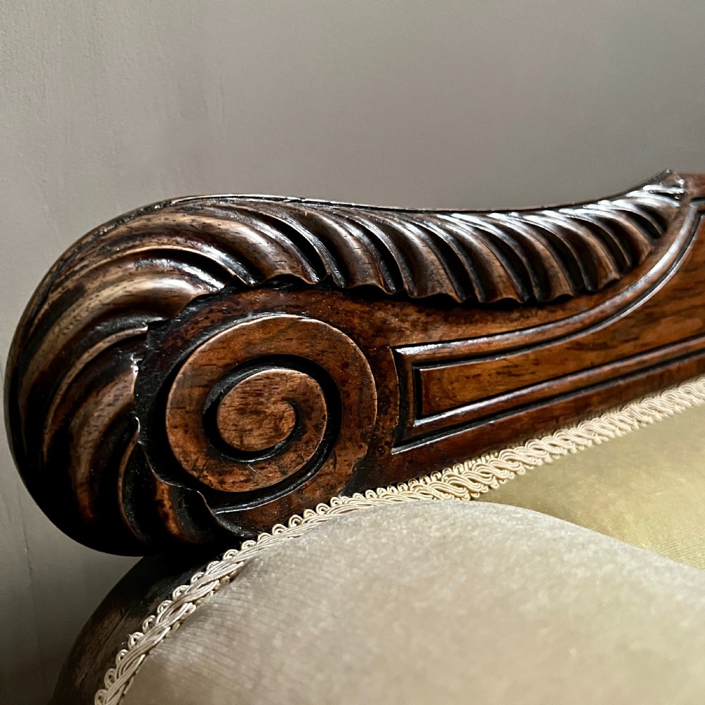 Grand Scale Regency Rosewood Scroll End Sofa View IV