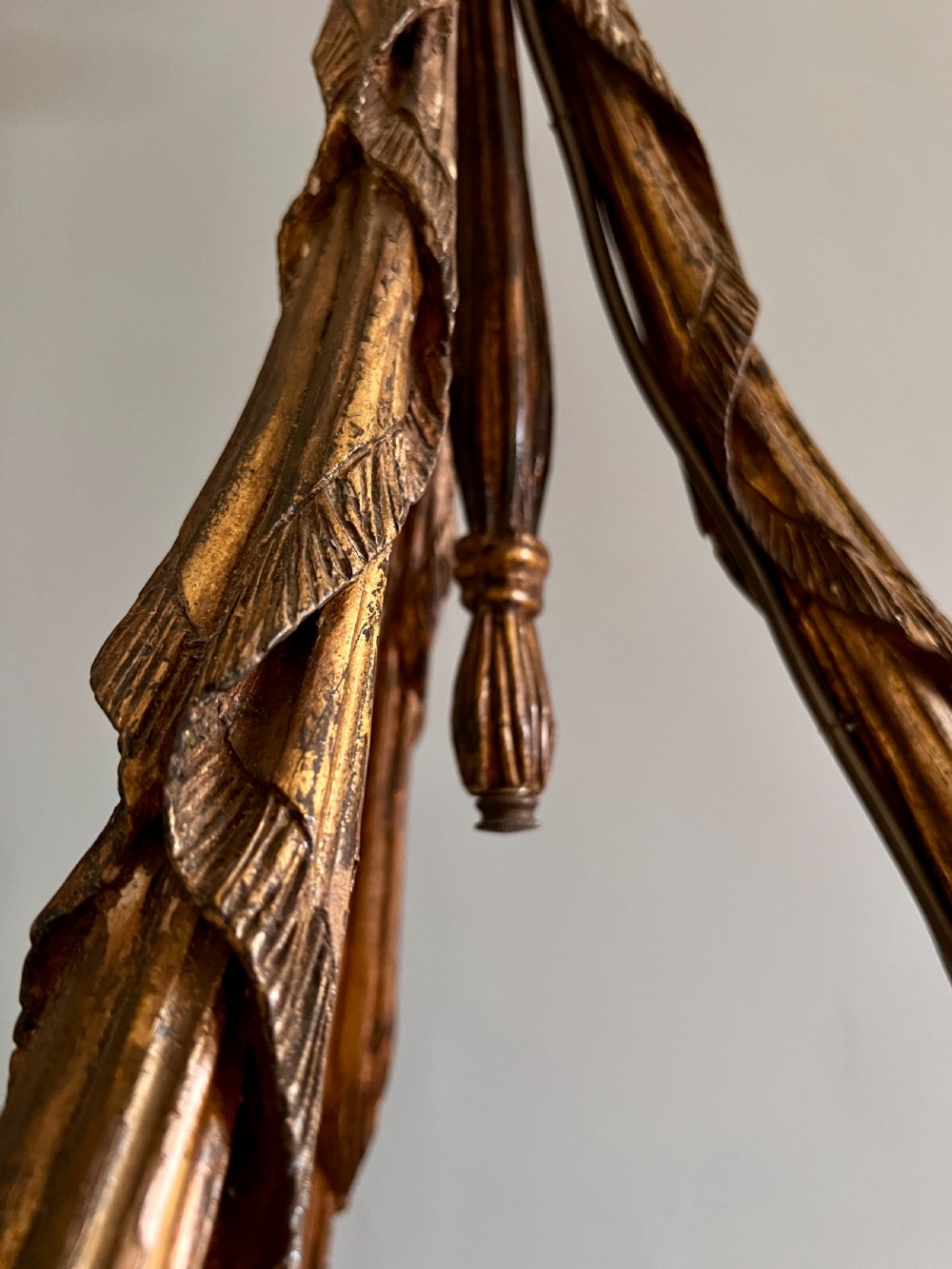 An Antique Carved Giltwood Chandelier View VI