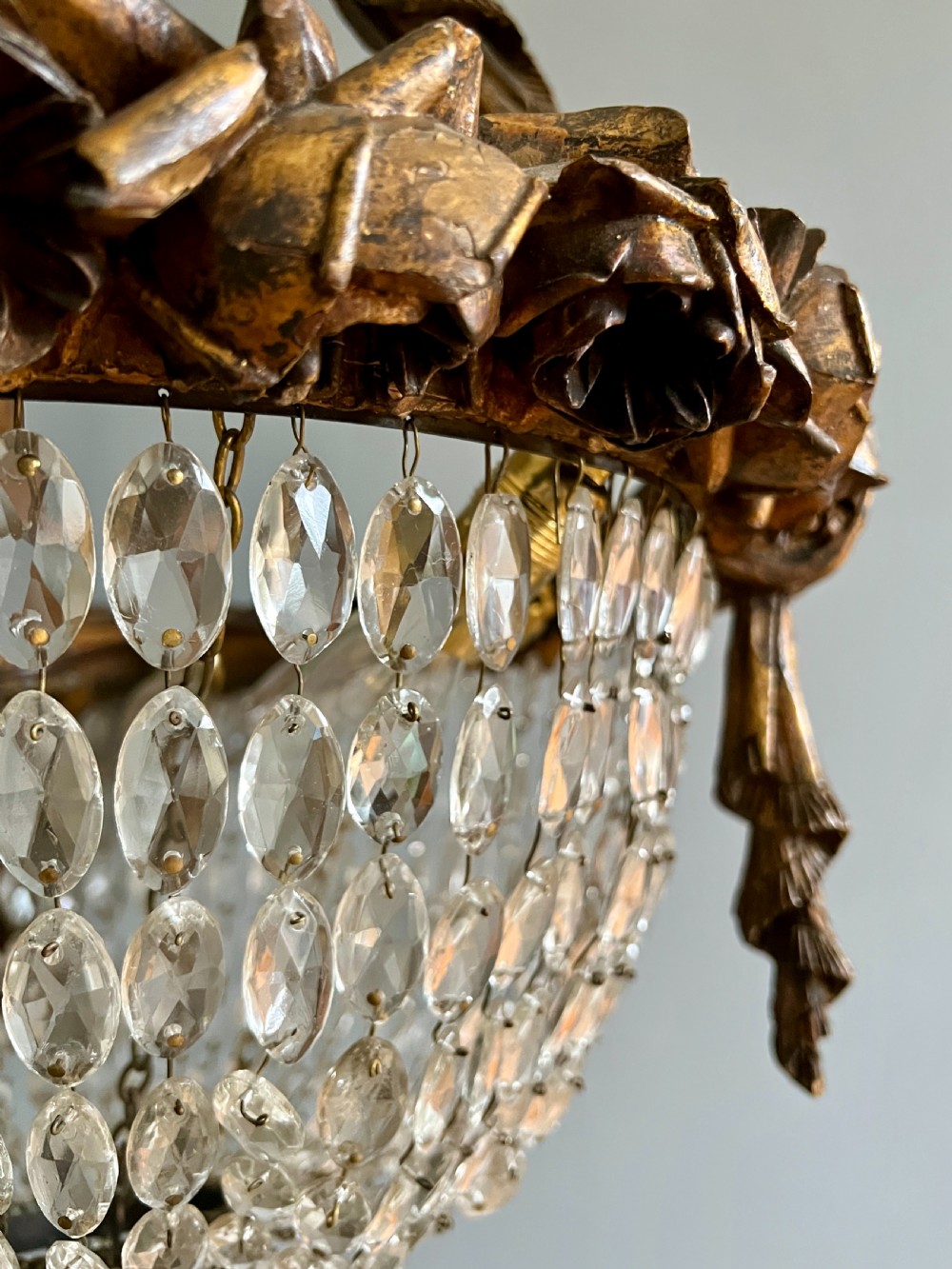 An Antique Carved Giltwood Chandelier View VIII