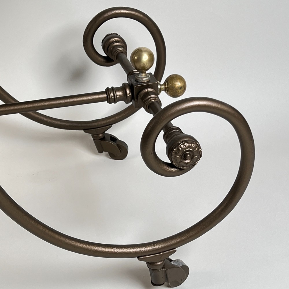 Antique French Wrought Iron And Marble Patisserie Table View IV