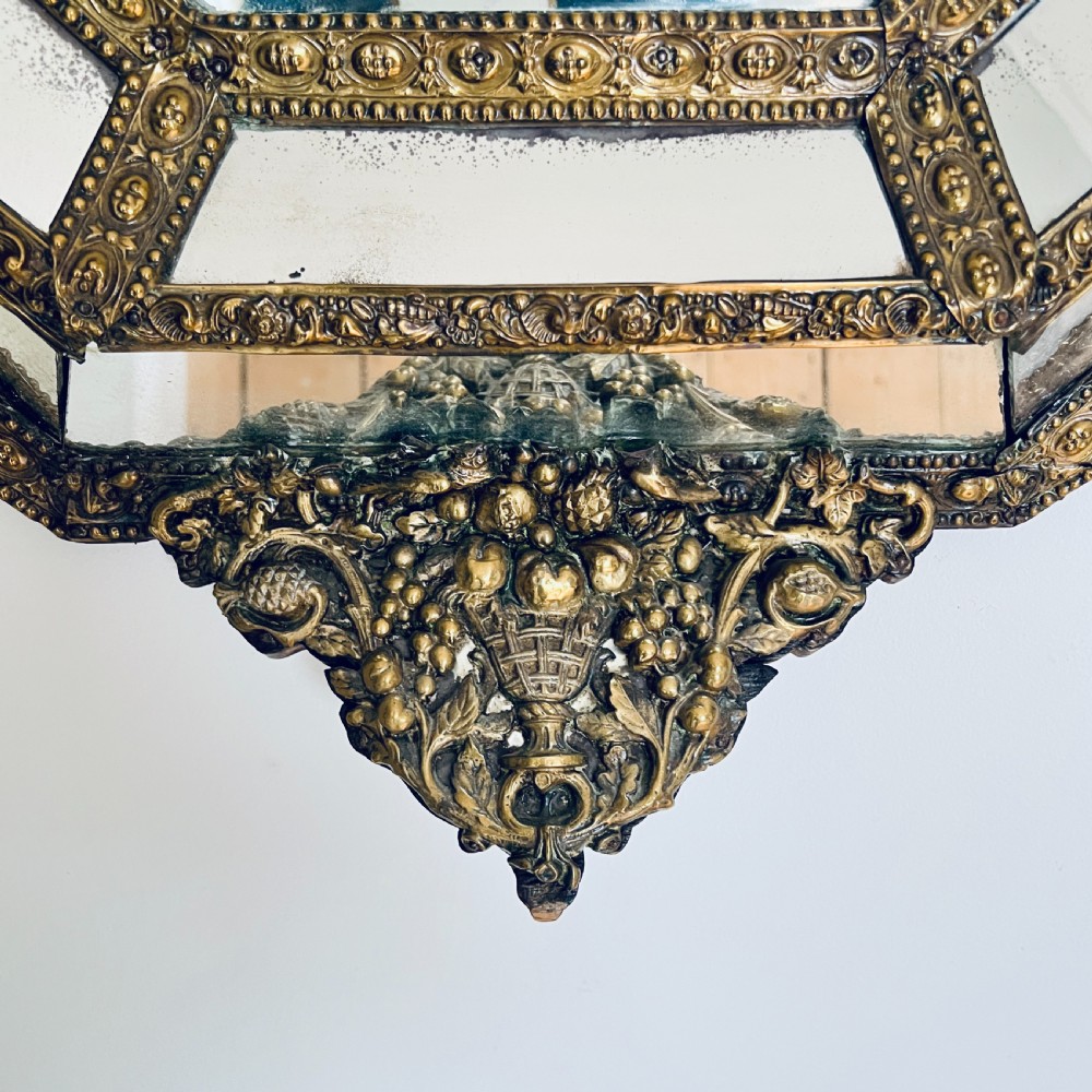 A C19th Continental Repousse Marginal Wall Mirror View II