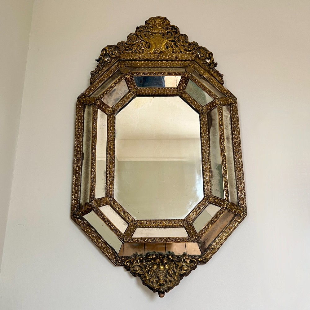 A C19th Continental Repousse Marginal Wall Mirror View VI