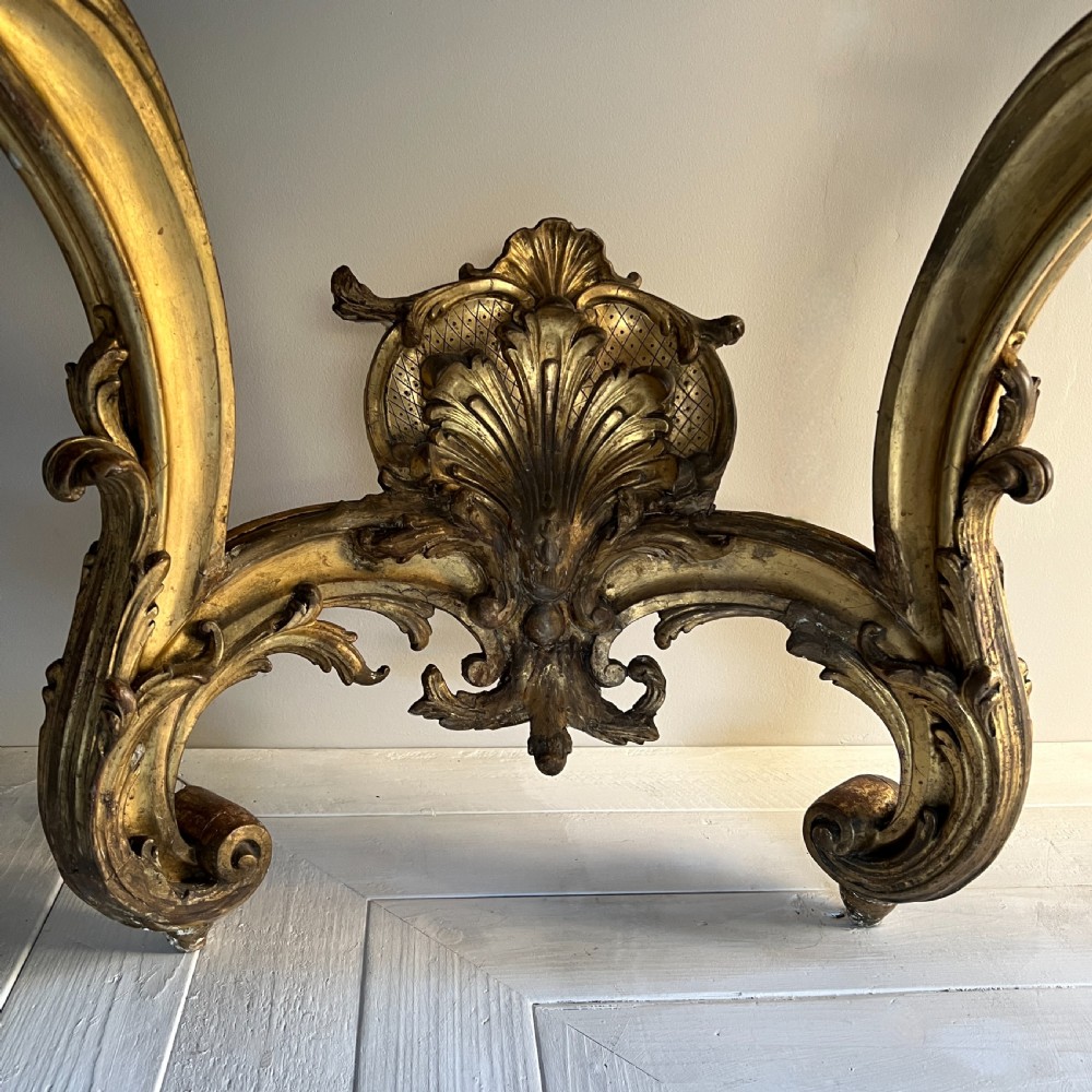 C19th Rococo Giltwood And Marble Console Table View V