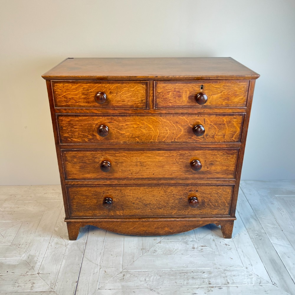 Late Georgian Oak Chest Of Drawers View II