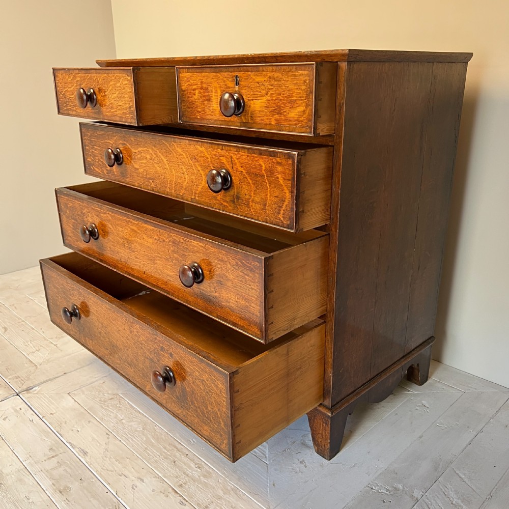 Late Georgian Oak Chest Of Drawers View III