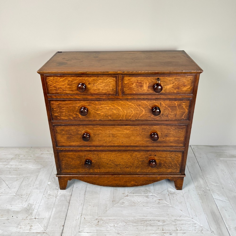 Late Georgian Oak Chest Of Drawers View IV