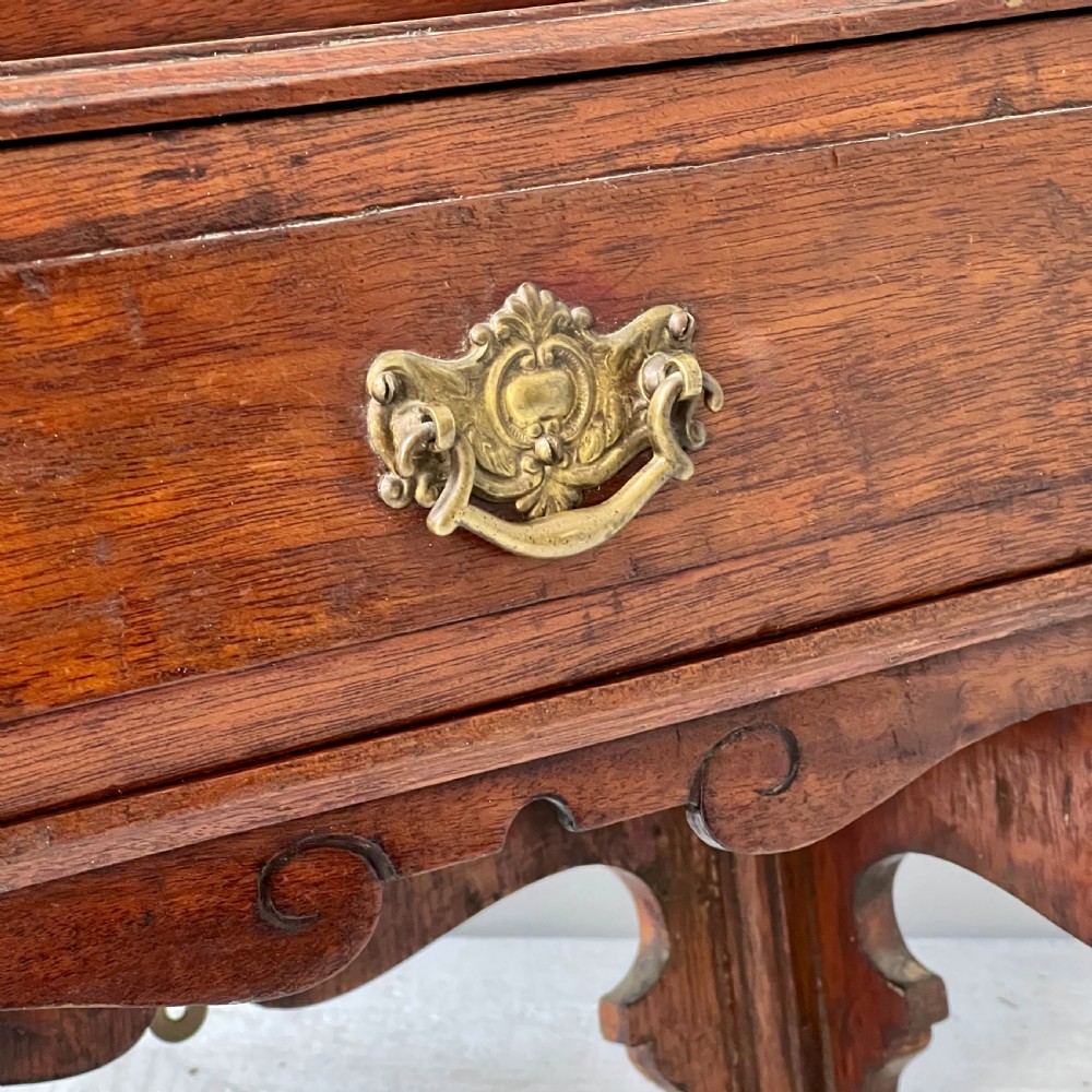 Edwardian Mahogany Wall Mirror With Drawer View V