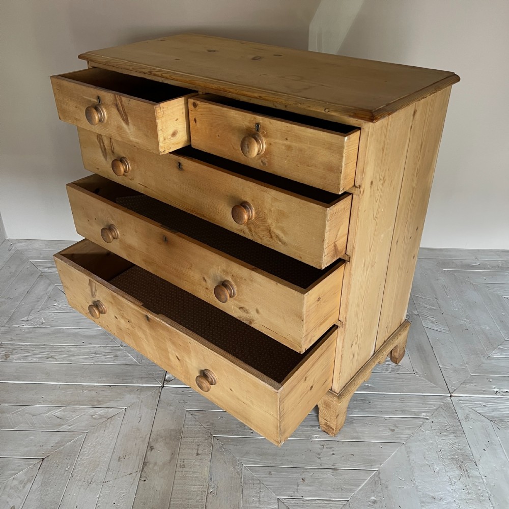 Antique Pine Chest Of Drawers View III