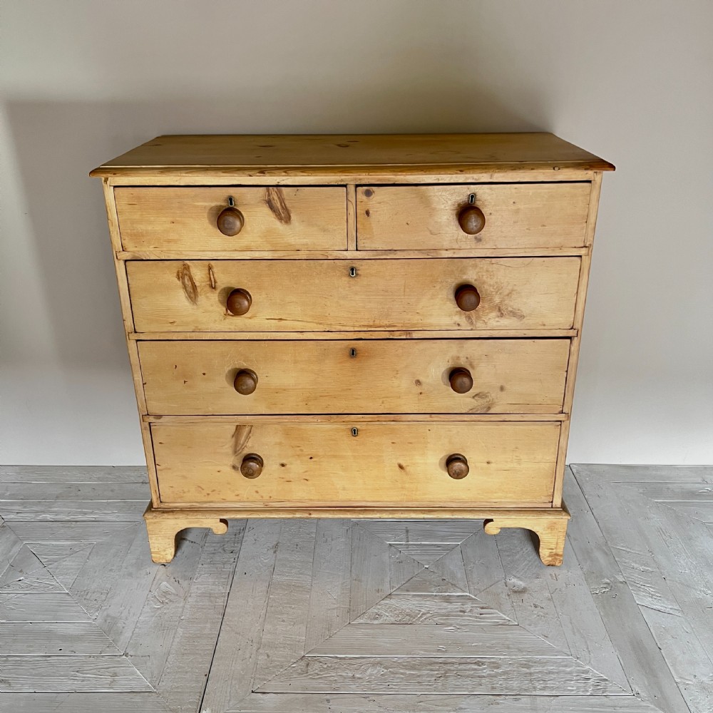 Antique Pine Chest Of Drawers View V