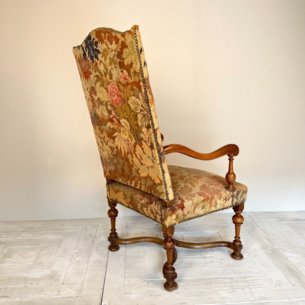 C19th Continental Walnut Tapestry Armchair View VIII