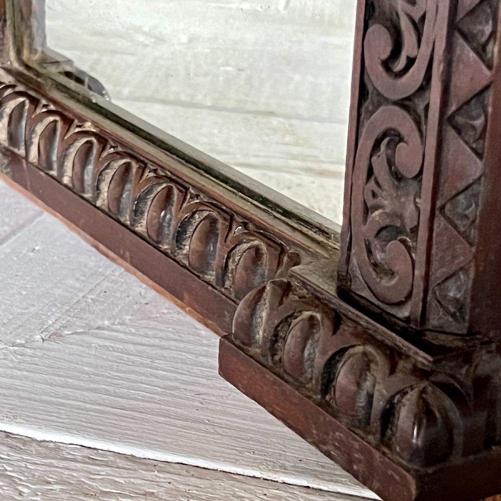 Large Antique Anglo-Indian Carved Elephant Mirror View V