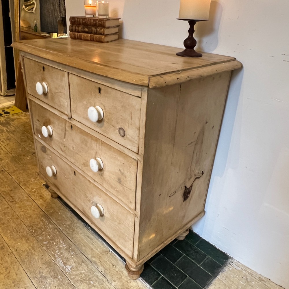 Victorian Stripped Pine Chest Of Drawers View IV