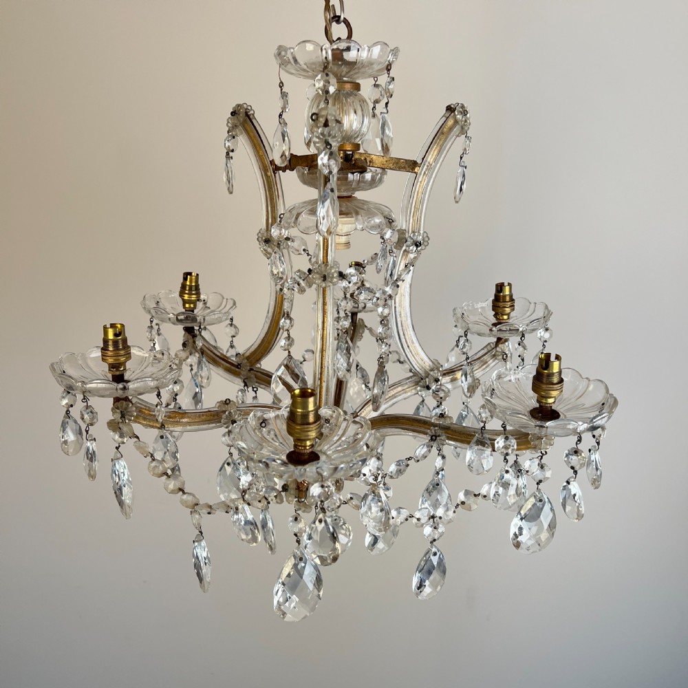 French Marie Therese Style Six Arm Chandelier View III