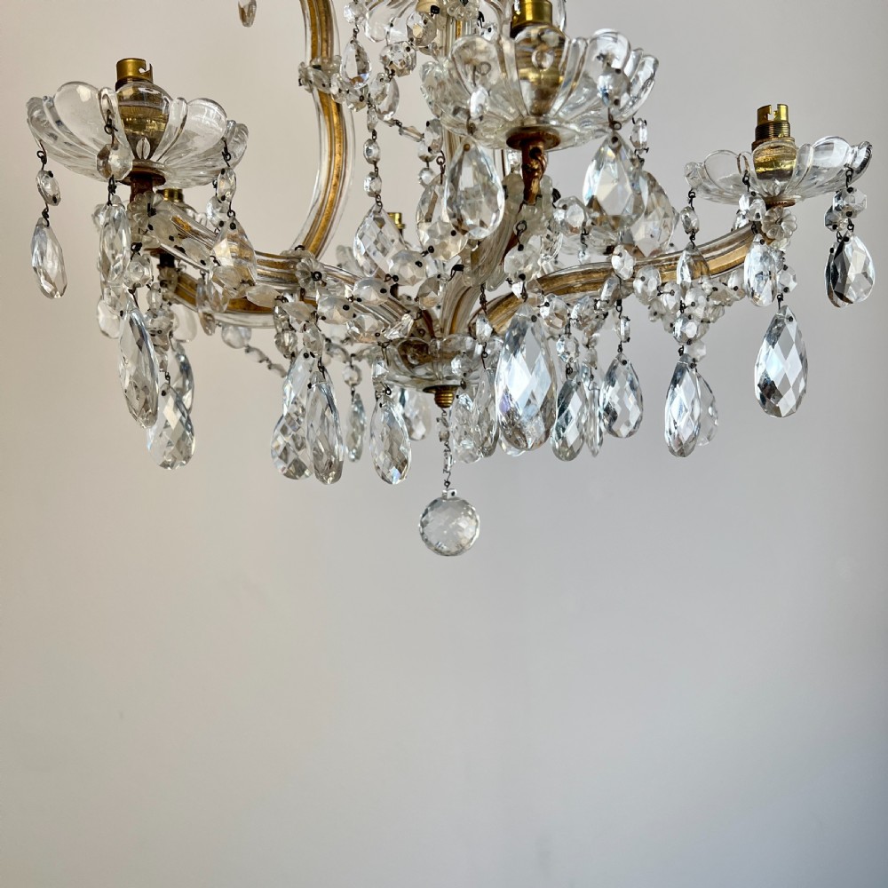 French Marie Therese Style Six Arm Chandelier View IV