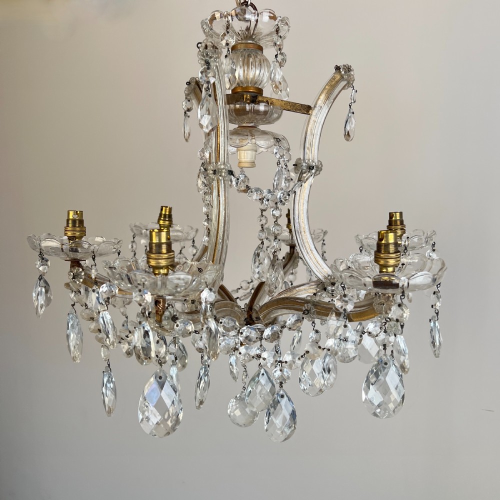 French Marie Therese Style Six Arm Chandelier View VI