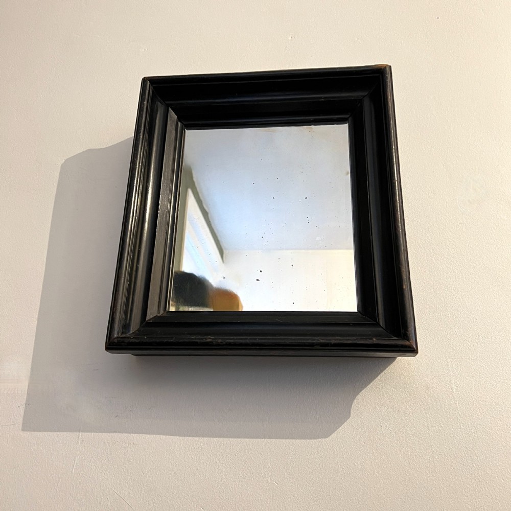 Thick Ebonised Cushion Framed Mirror