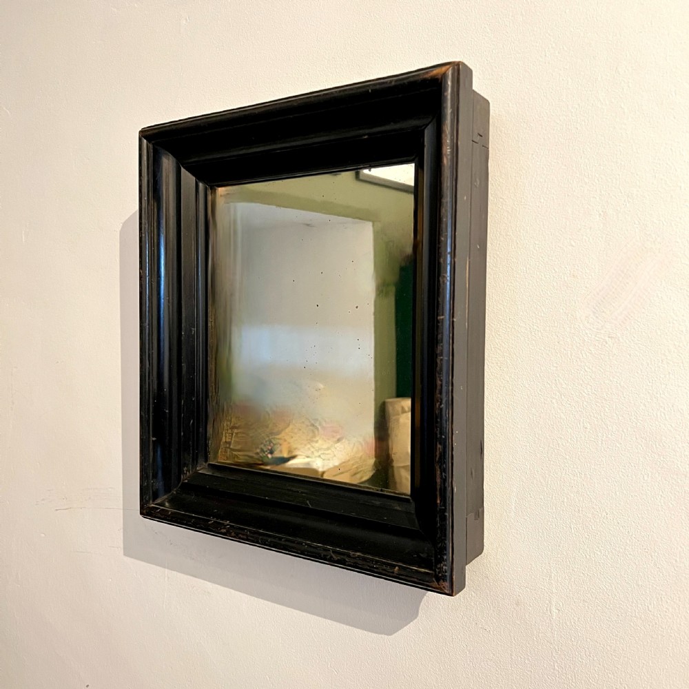 Thick Ebonised Cushion Framed Mirror View II
