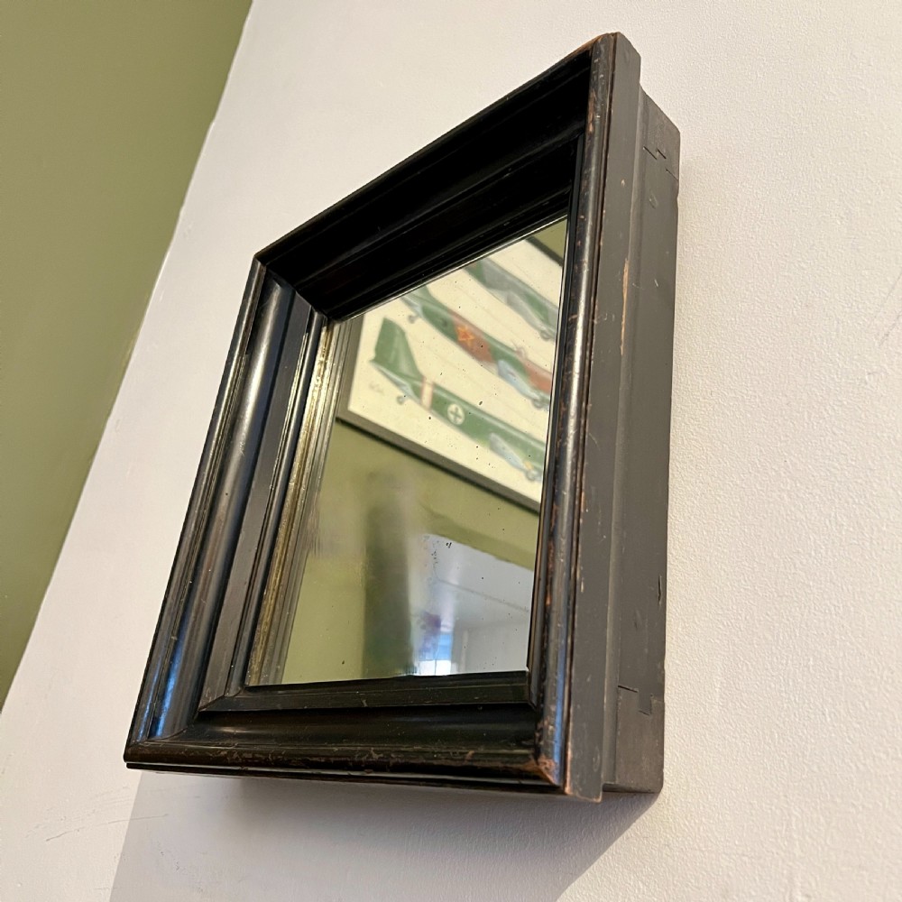 Thick Ebonised Cushion Framed Mirror View III