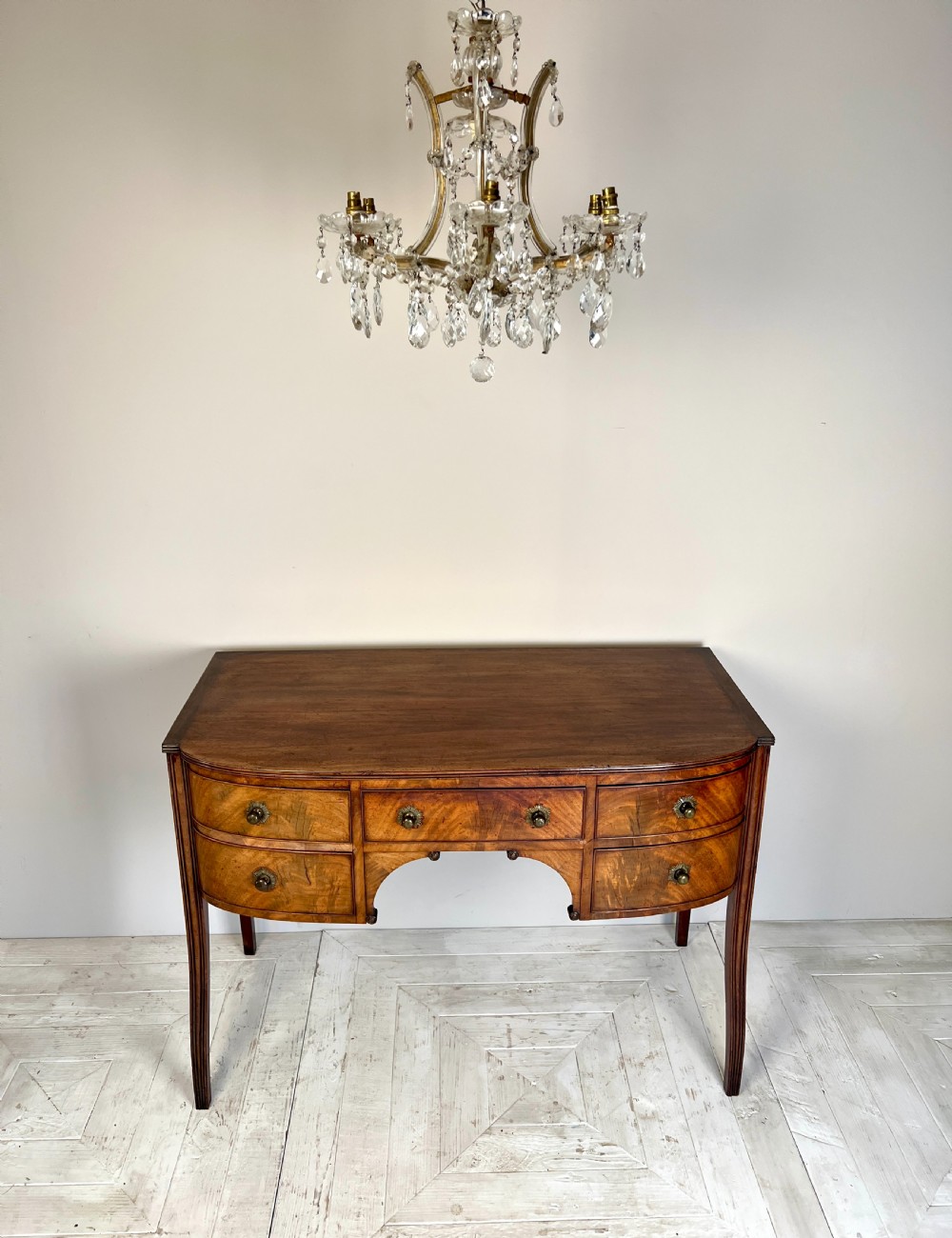 Georgian Mahogany Bowfront Dressing Table View II