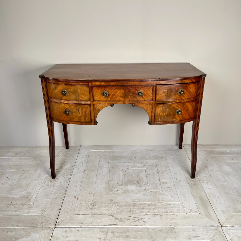 Georgian Mahogany Bowfront Dressing Table View III