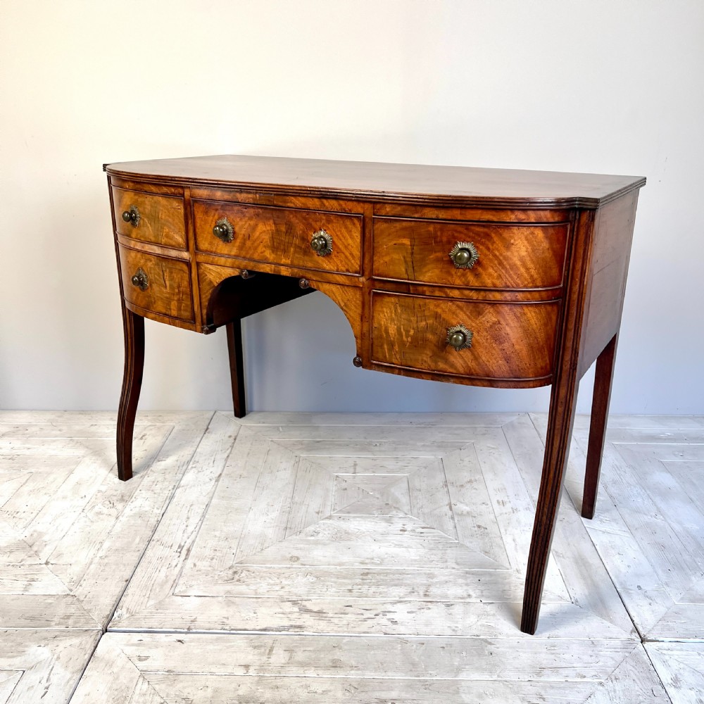 Georgian Mahogany Bowfront Dressing Table View X