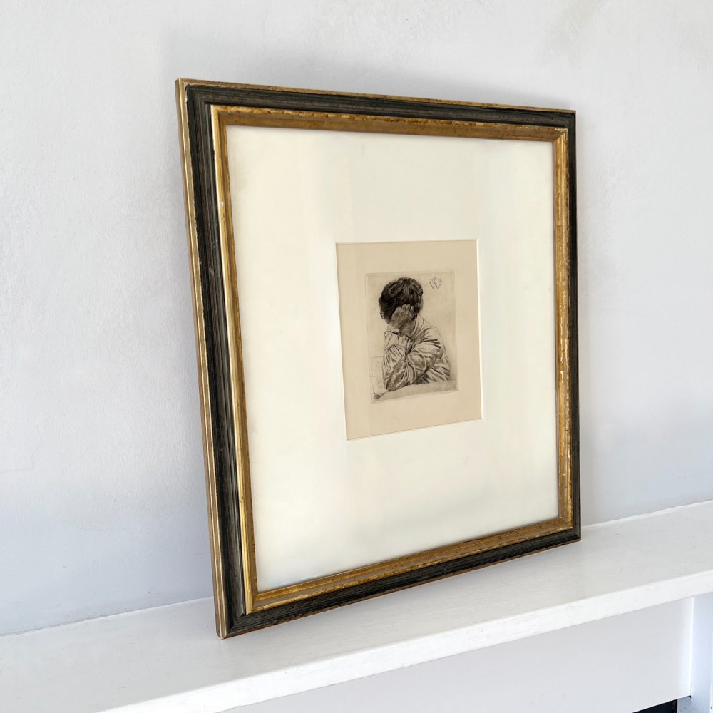 Framed Antique Etching 