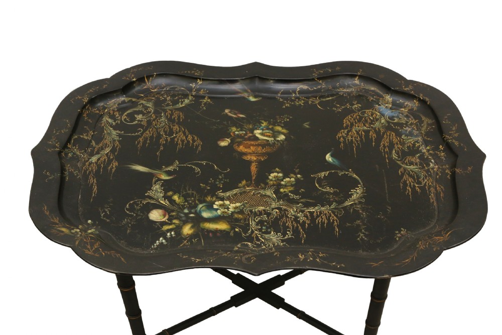 A Regency Japanned Papier-Mache Tray Table By Henry Clay, London View II