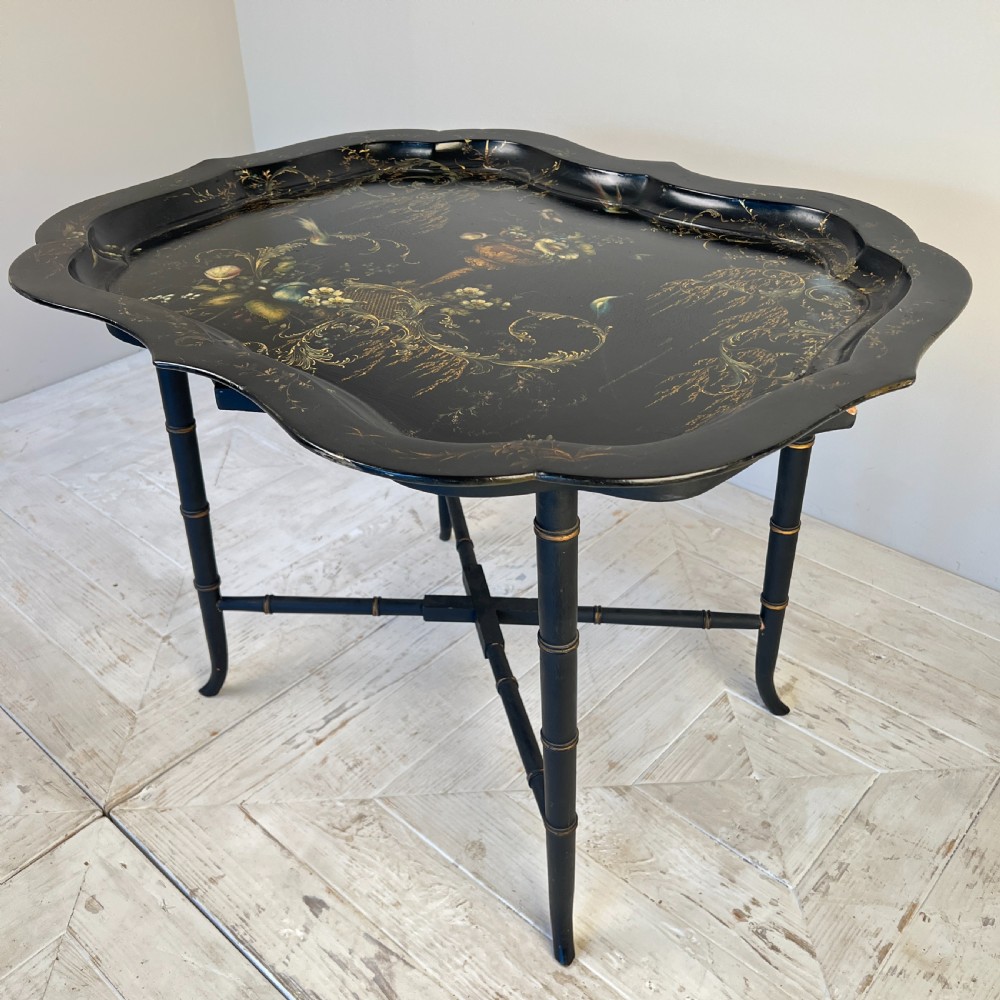 A Regency Japanned Papier-Mache Tray Table By Henry Clay, London View IV