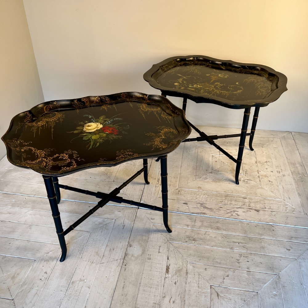 A Regency Japanned Papier-Mache Tray Table By Henry Clay, London View VIII