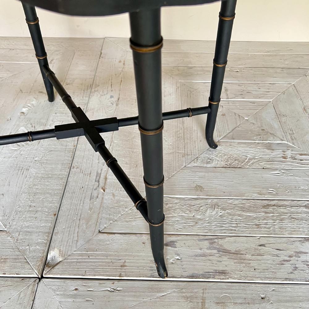 A Regency Japanned Papier-Mache Tray Table By Jennens And Bettridge View VII