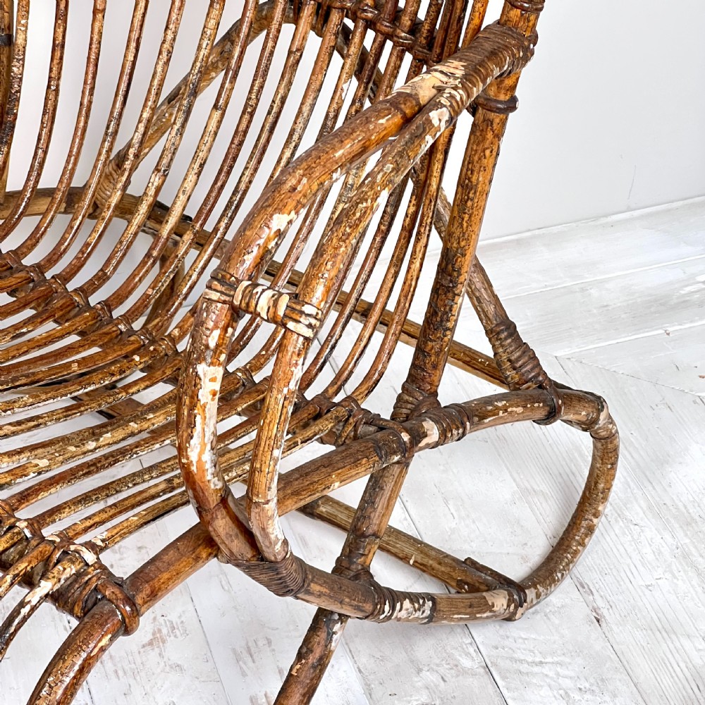 Pair Of French Vintage Bamboo Armchairs View II