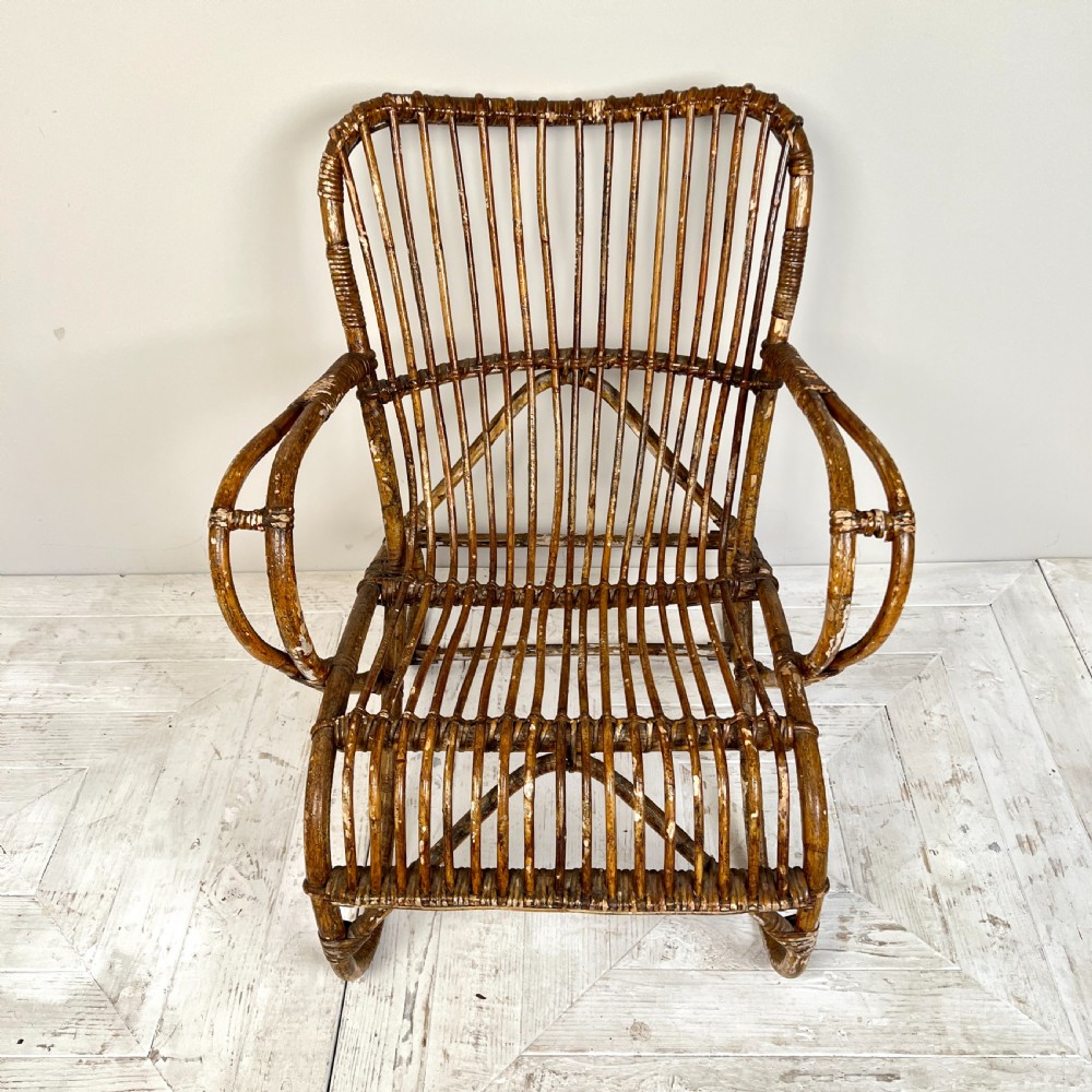 Pair Of French Vintage Bamboo Armchairs View V