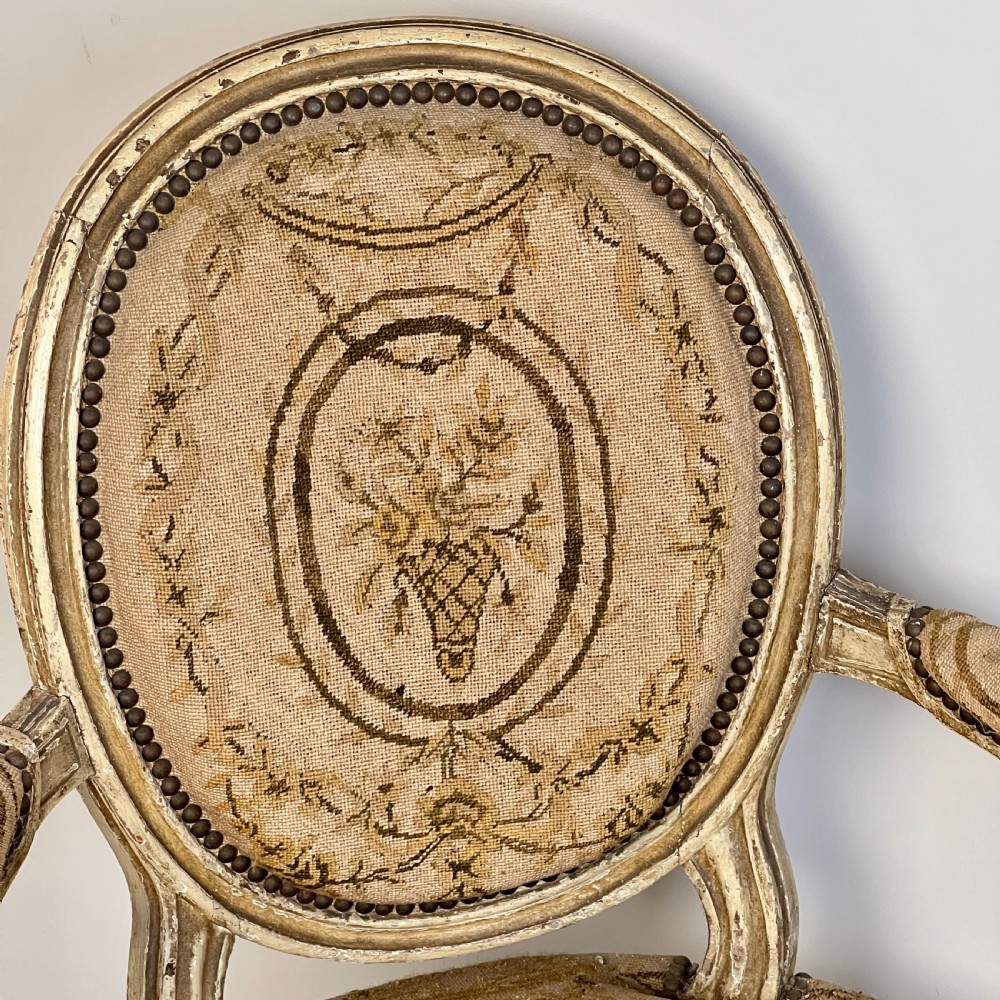Pair Of French Antique Fauteuils View II
