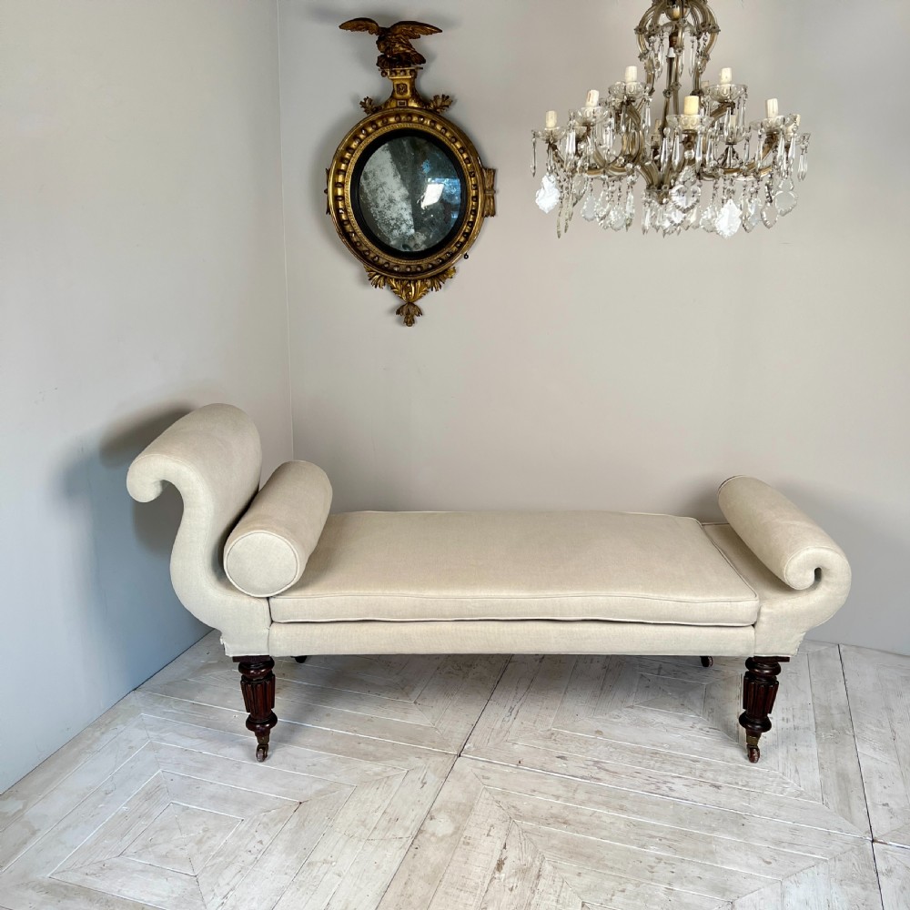 A Regency Mahogany Gondola Chaise Longue View II