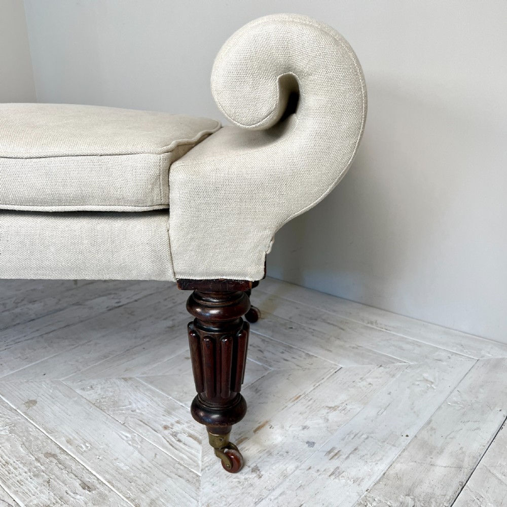 A Regency Mahogany Gondola Chaise Longue View V
