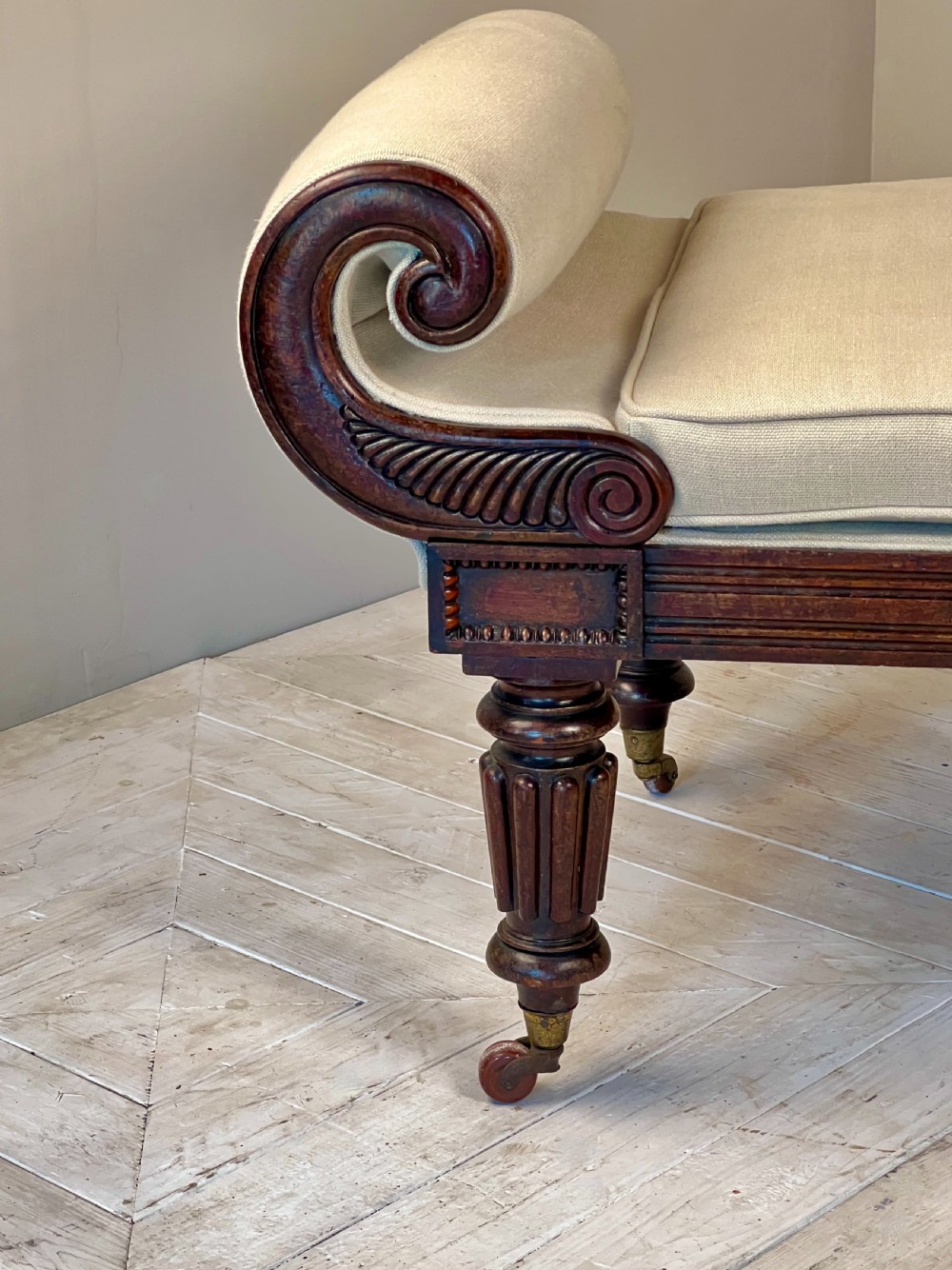 A Regency Mahogany Gondola Chaise Longue View VIII