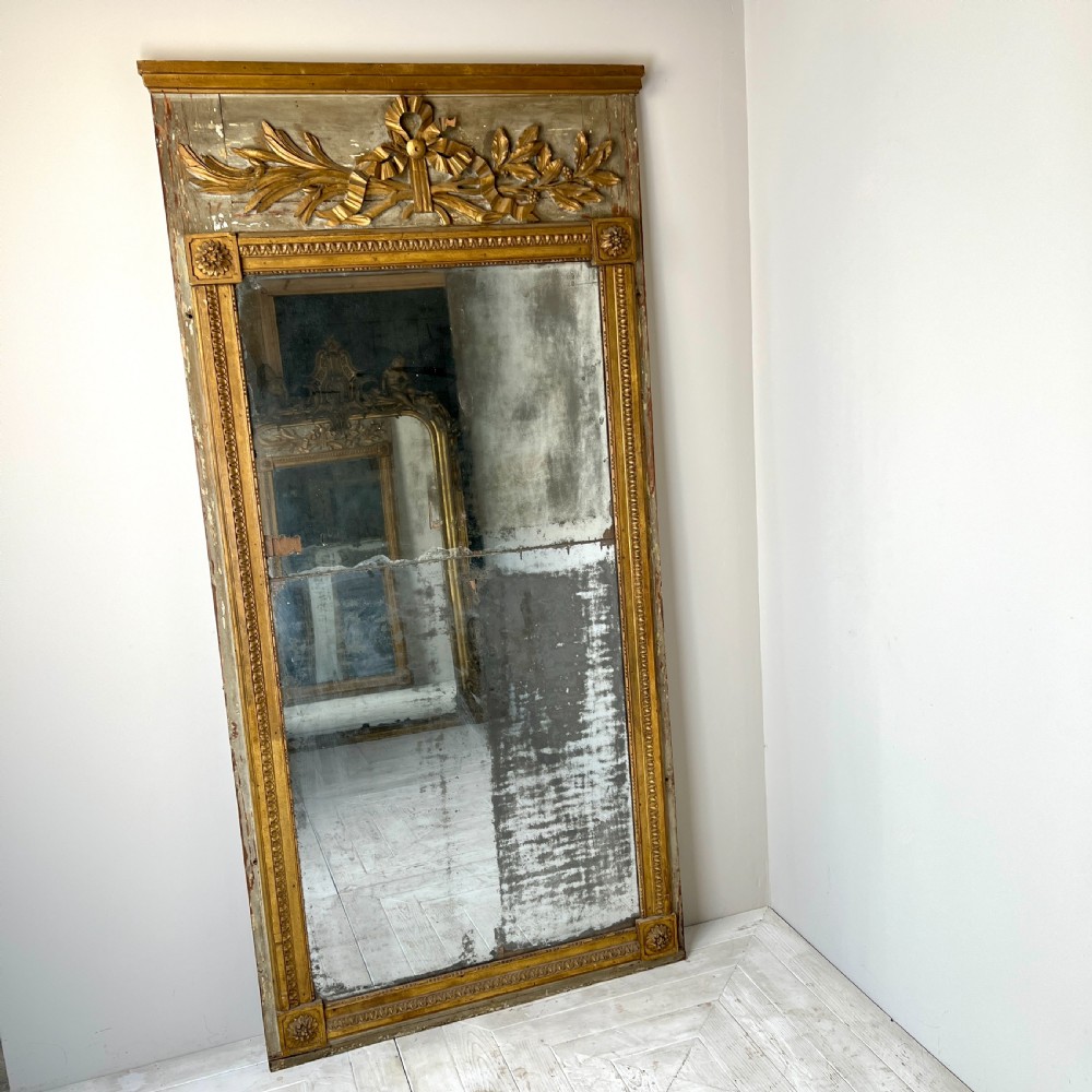 A Large Antique French Mirror View II