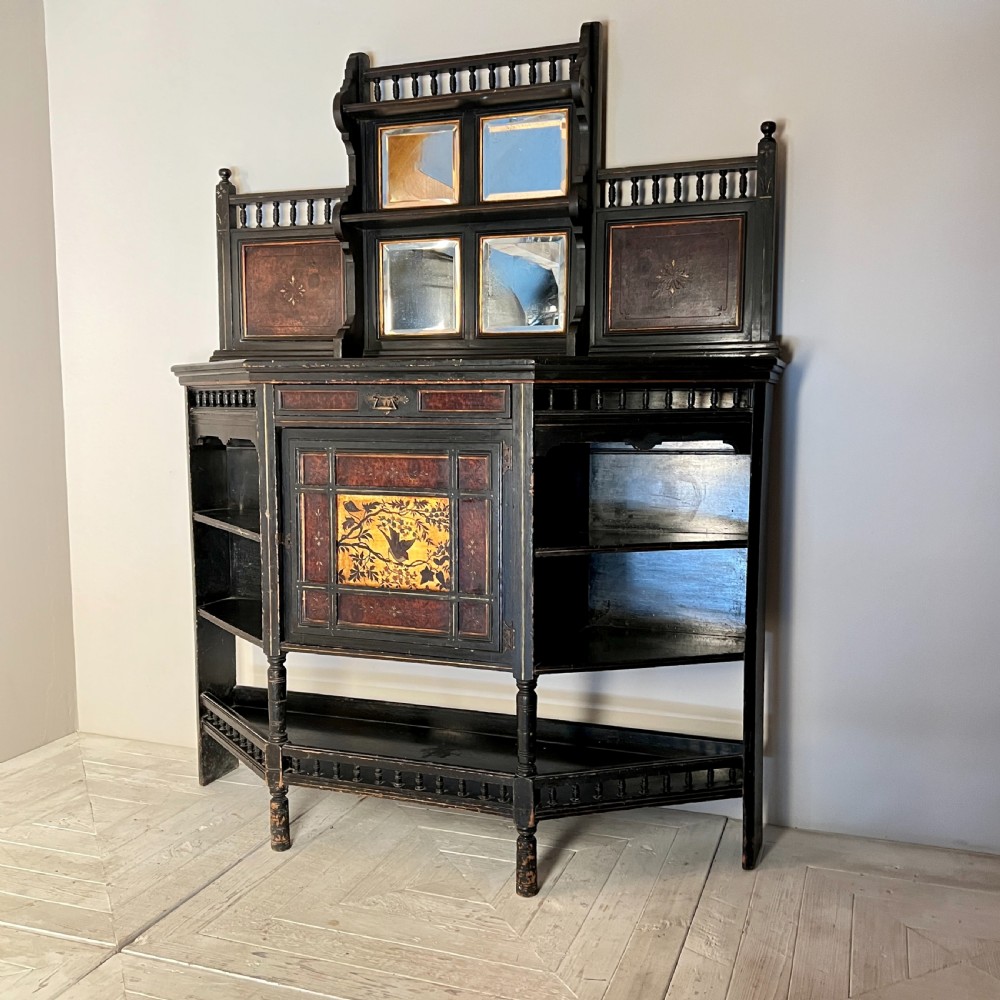 An Ebonised Aesthetic Movement Credenza Sideboard