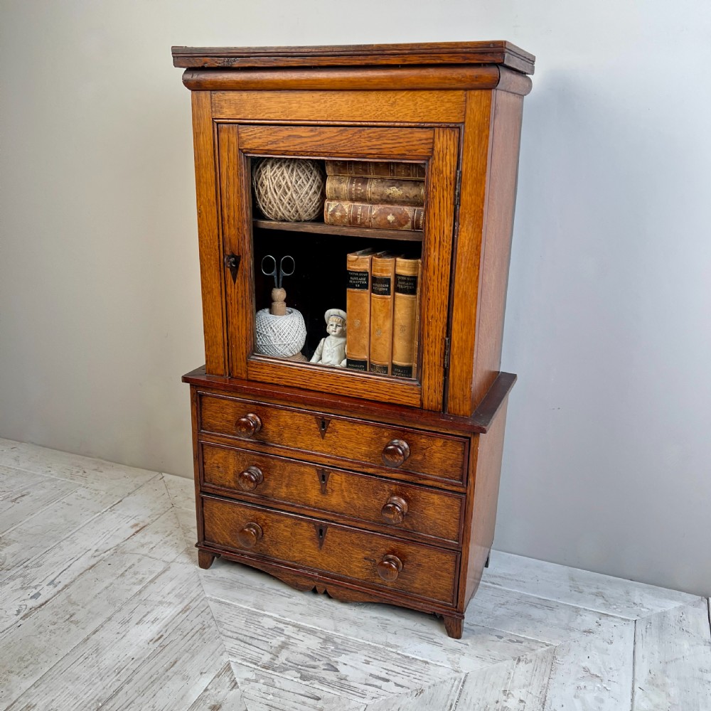 Oak Apprentice Piece Cabinet In The Form Of A Bookcase View III