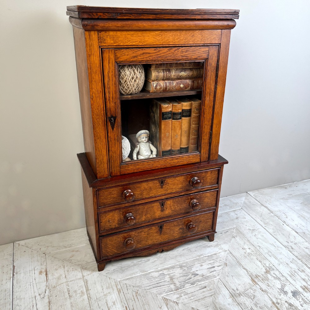 Oak Apprentice Piece Cabinet In The Form Of A Bookcase View V
