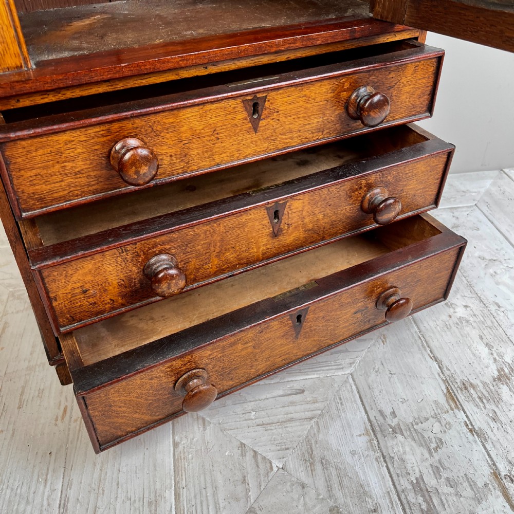 Oak Apprentice Piece Cabinet In The Form Of A Bookcase View VI