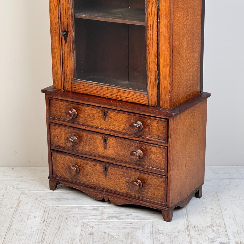 Oak Apprentice Piece Cabinet In The Form Of A Bookcase View IX