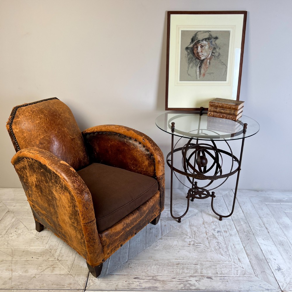 Antique Leather Club Chair View II